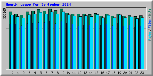 Hourly usage for September 2024